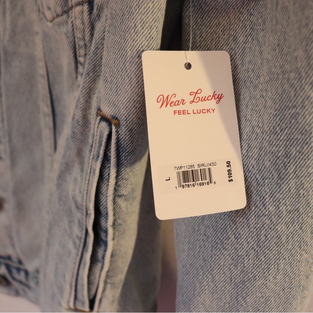 NWT Lucky Brand Light Wash Denim Jacket - Picture 4 of 4